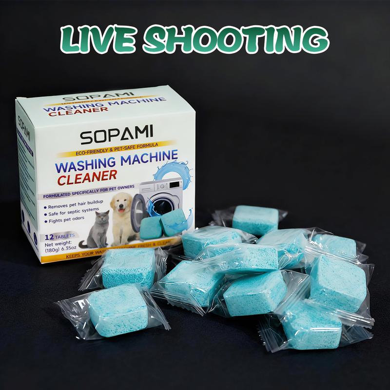 SOPAMI Nettoyant Écologique pour Lave-Linge Élimine les odeurs d'animaux et l'accumulation de poils – pour des machines propres et fraîches !