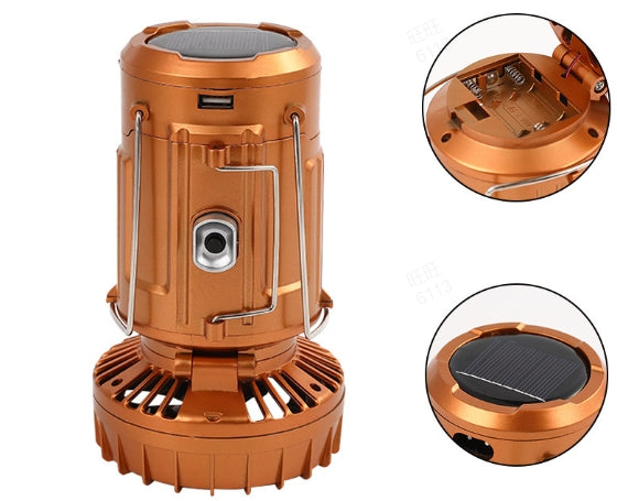 📢📢50 % DE RÉDUCTION !!⏰Ventilateur électrique portable extensible à batterie solaire au lithium + lampe de secours