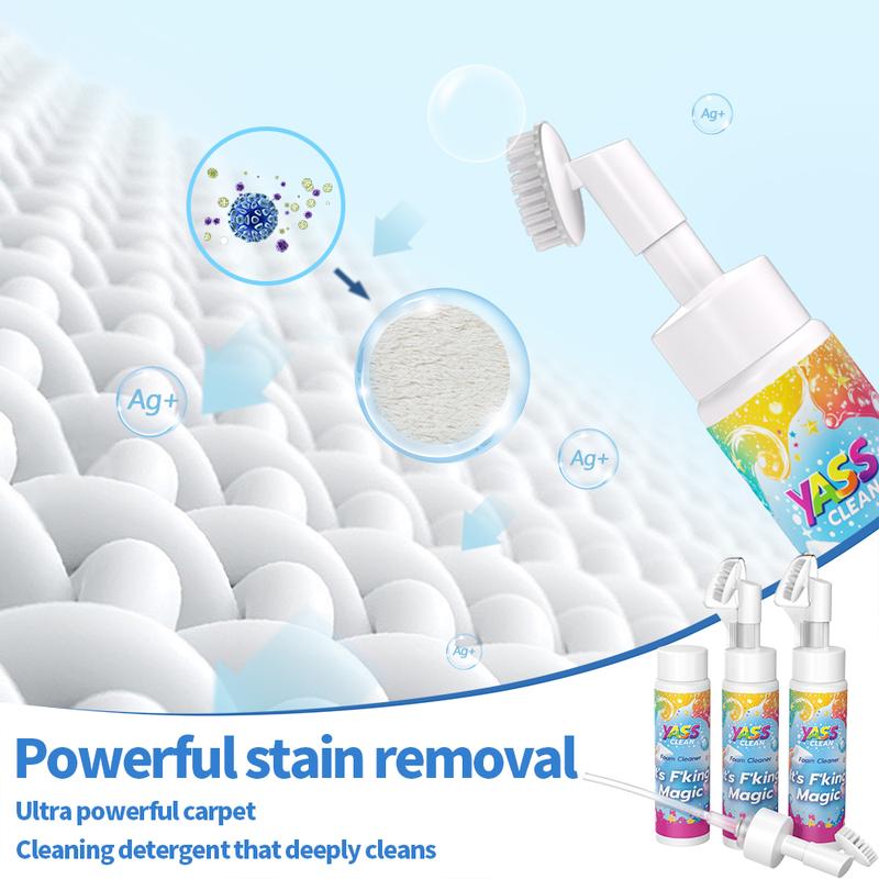 ⏳ DERNIER JOUR – ACHETEZ 2, OBTENEZ 1 GRATUIT !! 💖 Nettoyant mousse magique pour tapis et tissus – Éliminateur de taches et odeurs d'animaux avec brosse de nettoyage 🧼🪄
