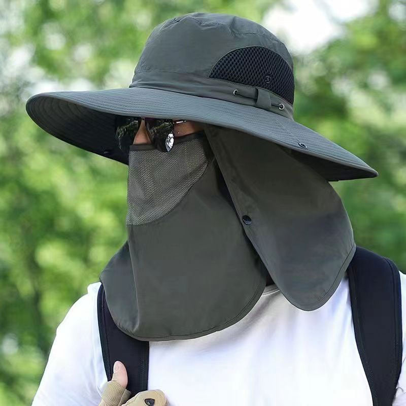 📢🧢⛰️ PROMO -50% ! Chapeau d’Alpinisme Imperméable & Anti-Poussière – Protection UV 50+, Masque Amovible & Trou de Ventilation (5 Couleurs)