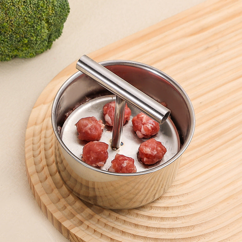🔥 PROMO FLASH : 50% DE RÉDUCTION ! 🥙 Moule à Boulettes – Acier Inoxydable 304 – 6/12 Trous & Poignée Ergonomique for Cuisiniers Amateurs & Passionnés 🍖