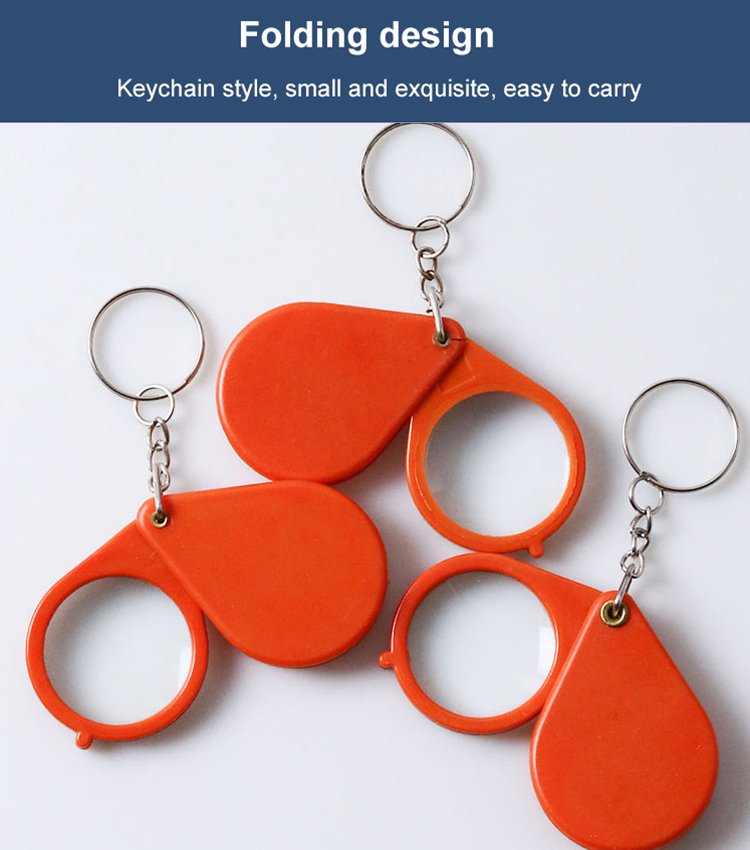 Mini loupe pliable porte-clés