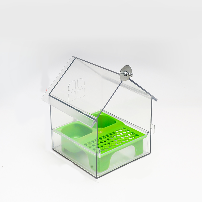 🦜Mangeoire externe coulissante pour perroquets🐦