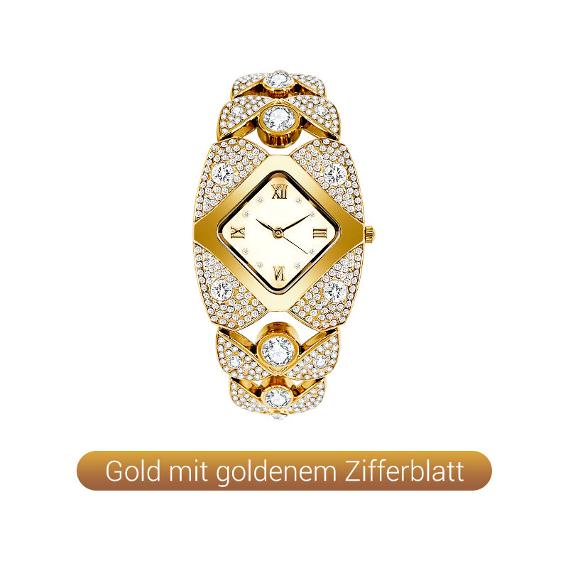 ⌚60% de réduction🔥Montre-bracelet rétro à quartz avec strass scintillants