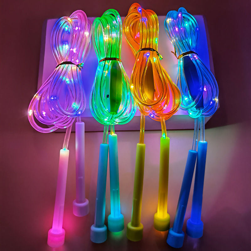 📢📢 Achetez-en un, obtenez-en un gratuitement ! 🏅 Corde à sauter lumineuse à LED pour enfants – trois modes d'éclairage, longueur réglable, poignées antidérapantes ! ⏰✨👧