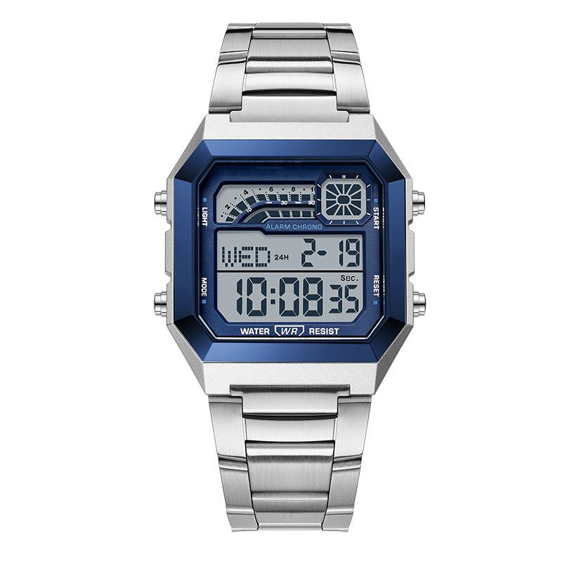 ⌚ 50 % DE RÉDUCTION ! ⏱️ Montre numérique unisexe avec écran carré – affichage lumineux, étanche jusqu'à 50 mètres et bracelet léger et résistant 🌙