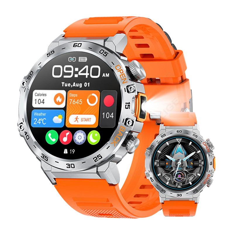 🔥PROMO -50% ⏳ Montre connectée haut de gamme outdoor ✨ Robuste & élégante, multifonction, lumineuse, style chic pour aventuriers 🏔️