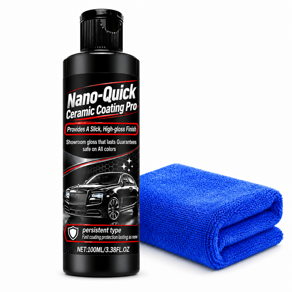 🚗 Nano Ceramic Car Coating Kit – Glossy Shine & Hydrophobic Protection