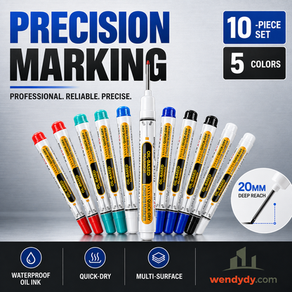 🔥‑50% PROMO FLASH✒️ Marqueur industriel pointe extra‑longue 20 mm, encre huile indélébile sans bouchon, multi‑surfaces atelier ✨🛠️