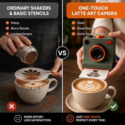 🎃Offre spéciale Halloween : 50 % de réduction !🔥Appareil photo rétro pour décorations de café – Imprimante mécanique à pochoirs pour latte art