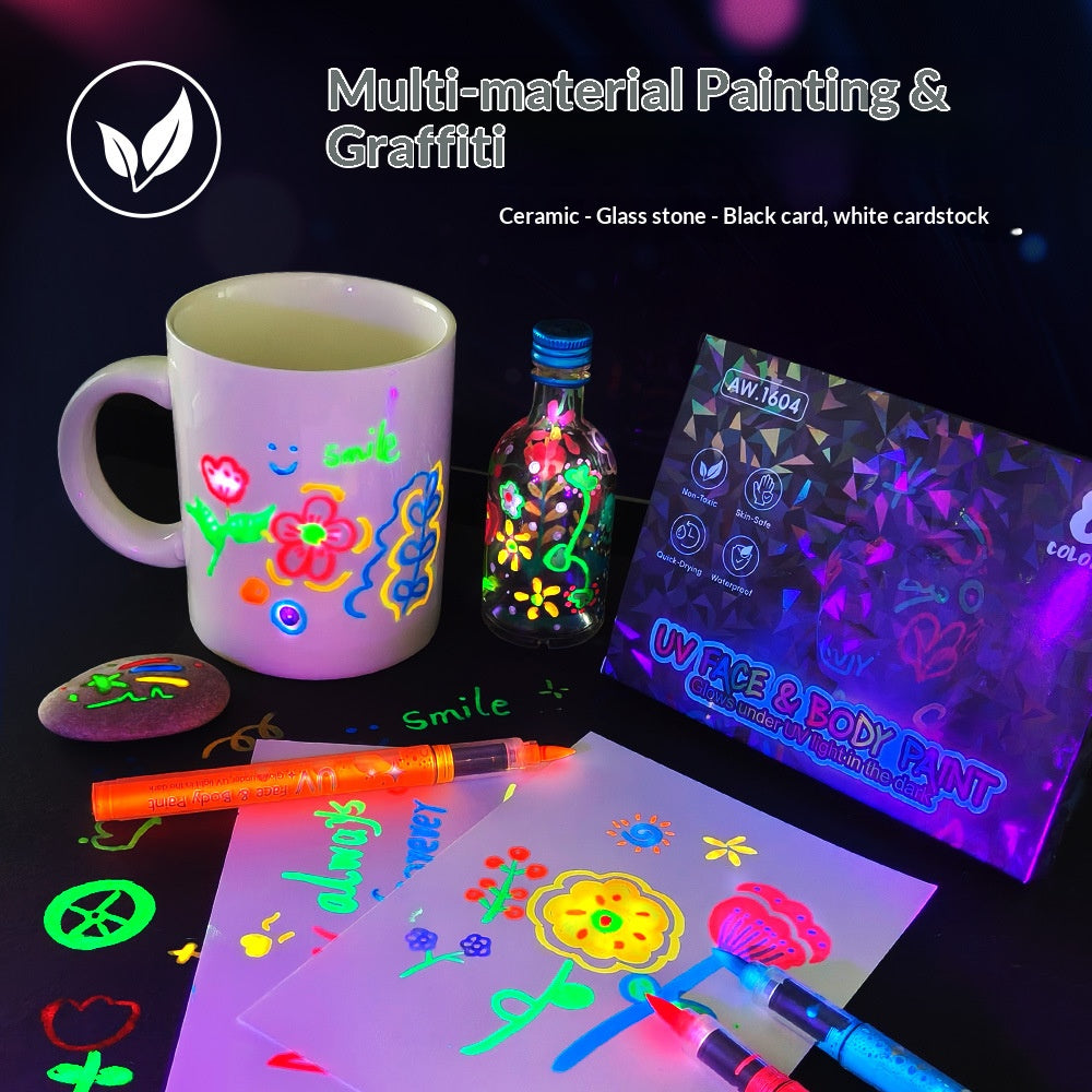 🎅 Offres spéciales de Noël €14.9!! ⚡ 50K+ VENDU! 🎁 8 stylos de peinture de visage de marqueurs de corps de couleur