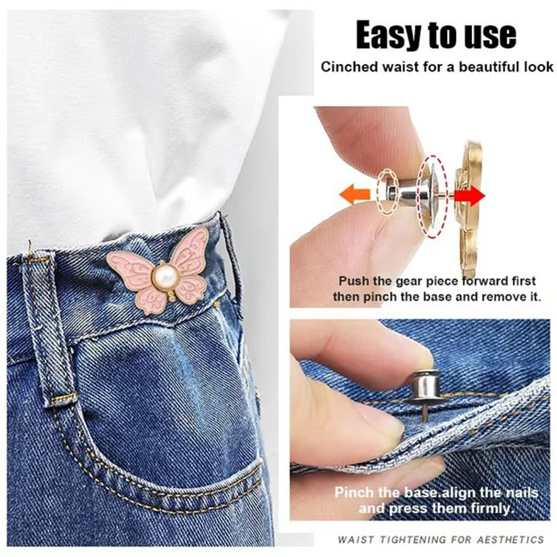 🎀🦋 OFFRE SPÉCIALE 1 ACHETÉ = 4 OFFERTS ! Boucle Papillon Réglable et Détachable – Ajustement Taille Universel, 6 Couleurs, Parfaite pour Robes, Chemises, Manteaux ✨