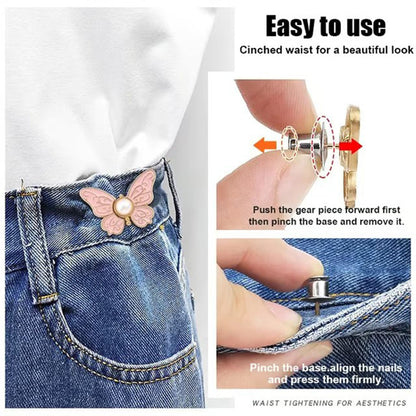 🎀🦋 OFFRE SPÉCIALE 1 ACHETÉ = 4 OFFERTS ! Boucle Papillon Réglable et Détachable – Ajustement Taille Universel, 6 Couleurs, Parfaite pour Robes, Chemises, Manteaux ✨