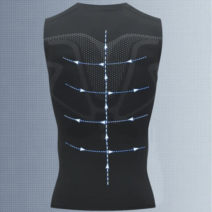 💪50% DE RÉDUCTION ! 🎉Gilet sculptant ionique Slimoly® – Compression et rafraîchissement – Remodelage du corps et sans manches – Invisible sous les vêtements 🕶️