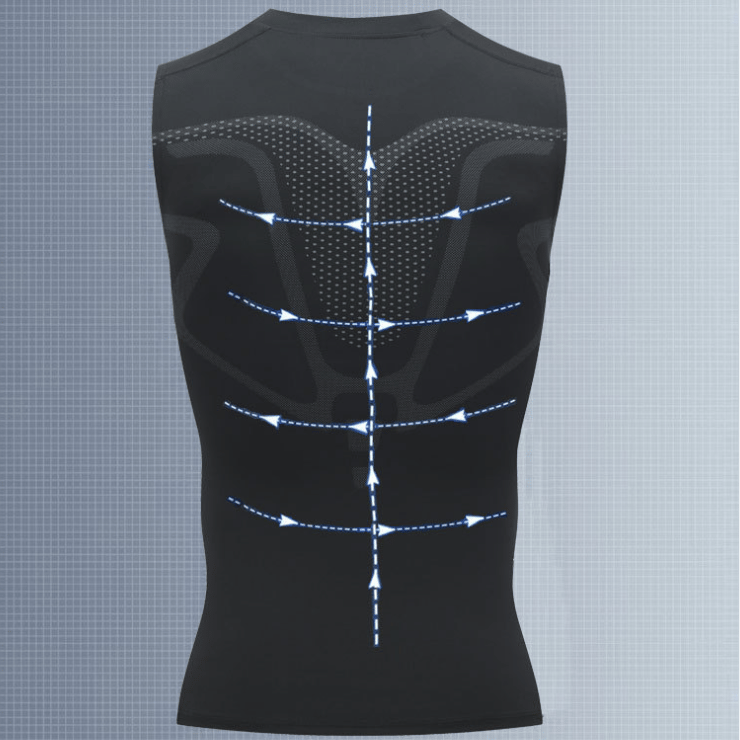 🎉 Gilet de maintien ionique – Compression et rafraîchissement – Gainage corporel et sans manches – Invisible sous les vêtements 🕶️