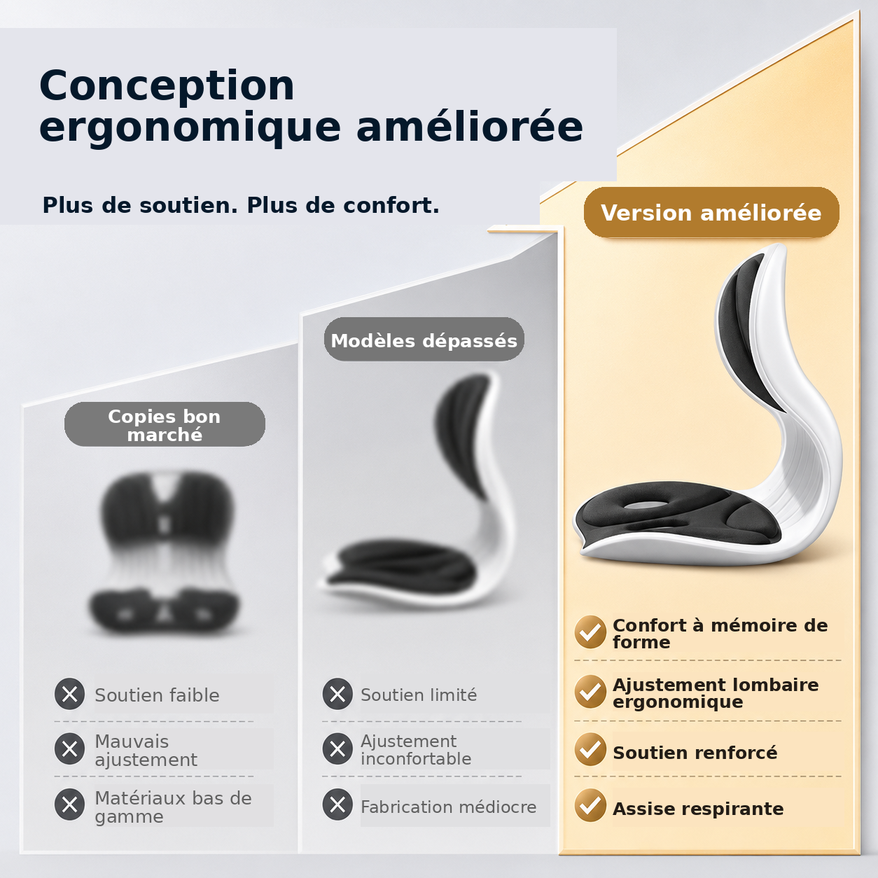 Ergonomic Lumbar Support Cushion for Office Chairs