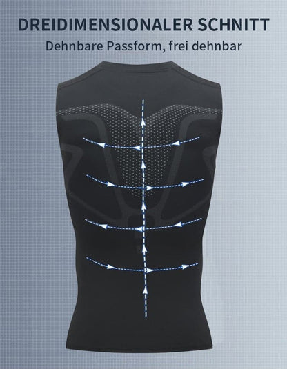 🎉 Gilet de maintien ionique – Compression et rafraîchissement – Gainage corporel et sans manches – Invisible sous les vêtements 🕶️