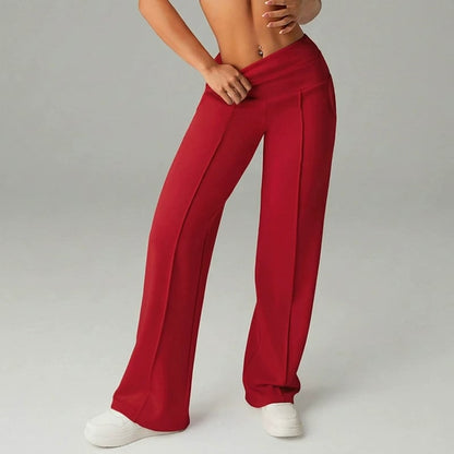 ⏰ 50% de réduction ! 💫 Pantalon droit ample uni pour femme – Confort & Élégance quotidienne ❄️👖