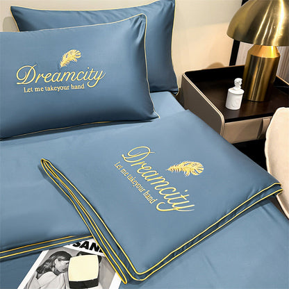 ❄️💕 VENTE DIRECTE USINE -50% ! Parure de Lit 4 Pièces en Velours Haut de Gamme – Douce, Respirante & Rafraîchissante (Tailles 1-2 Places)