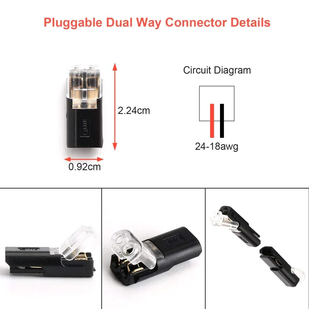 🏆Connecteur enfichable à double fil avec boucle de verrouillage