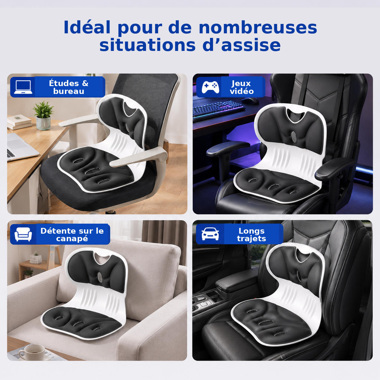 Ergonomic Lumbar Support Cushion for Office Chairs