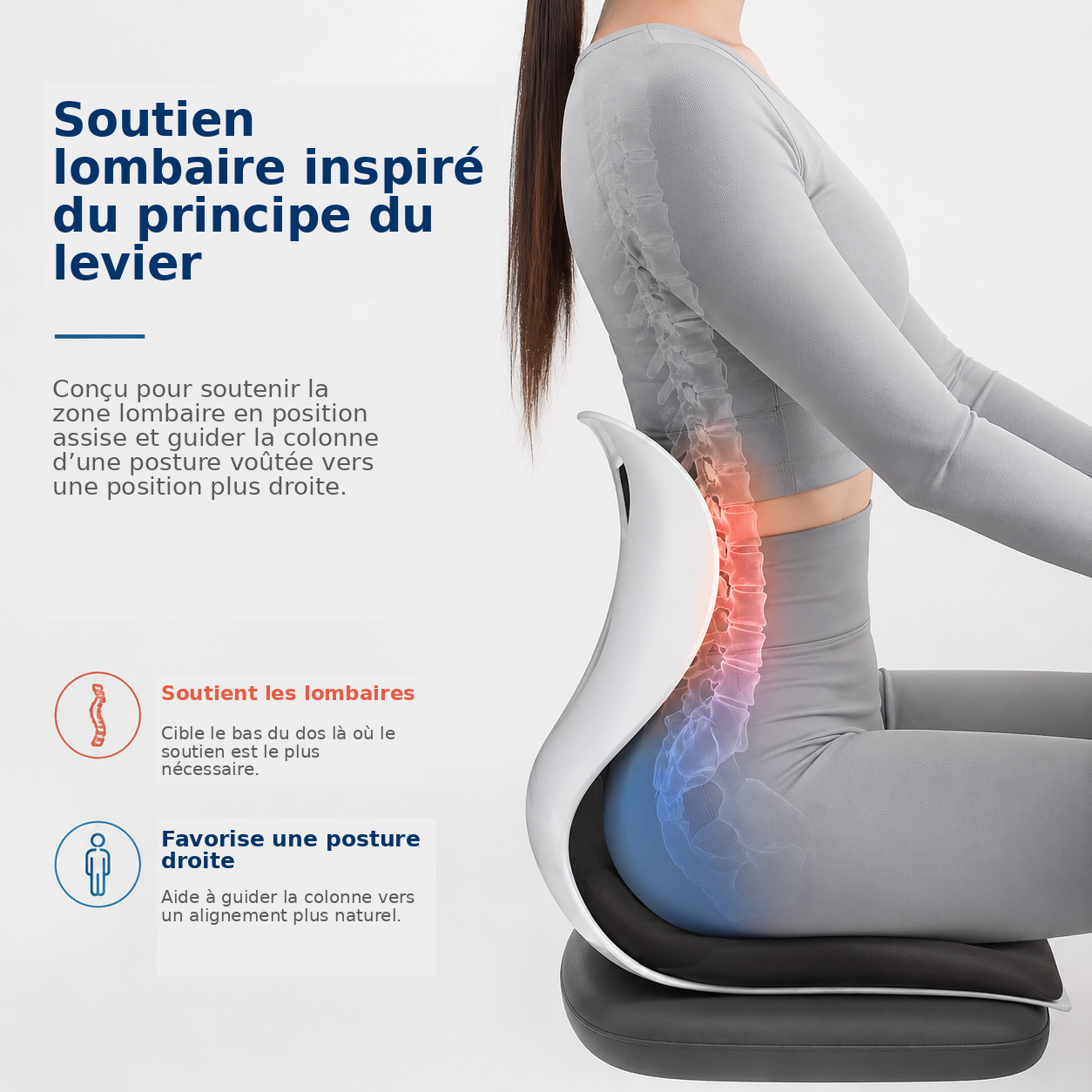 Ergonomic Lumbar Support Cushion for Office Chairs