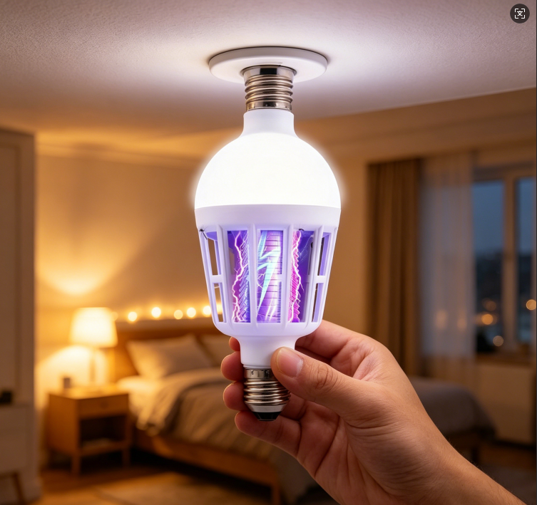 LED Mosquito Killer Bulb – E27 Screw Base, Indoor/Outdoor Use