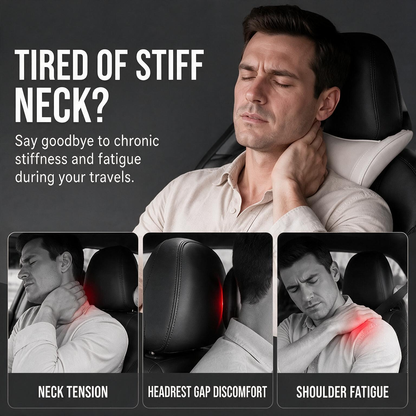 Appui‑tête ergonomique en mousse à mémoire de forme pour voiture