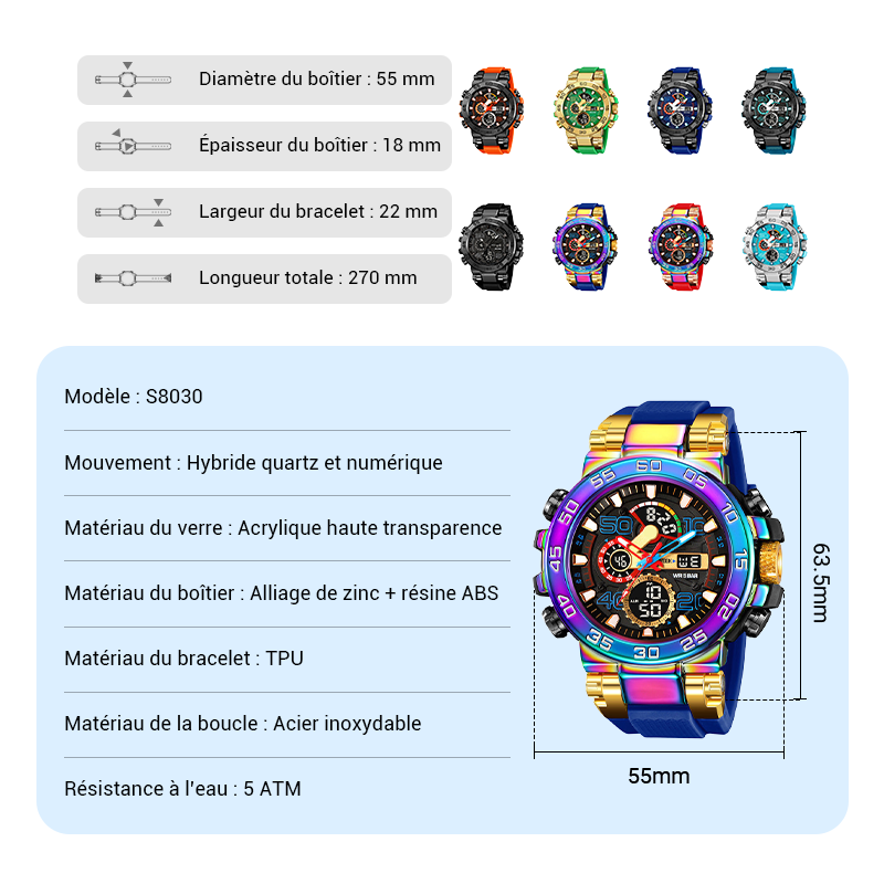 ⌚56 % DE RÉDUCTION✨Montre LED multifonctionnelle🌟Écran numérique étanche, 7 modes sportifs avec surveillance du sommeil🔋