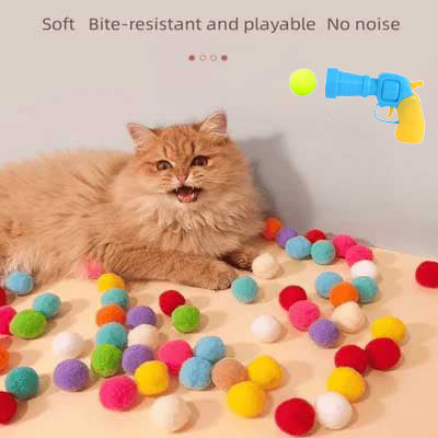 🐱 Passez plus de temps avec vos animaux : Pistolet lance‑balles en peluche 🎯