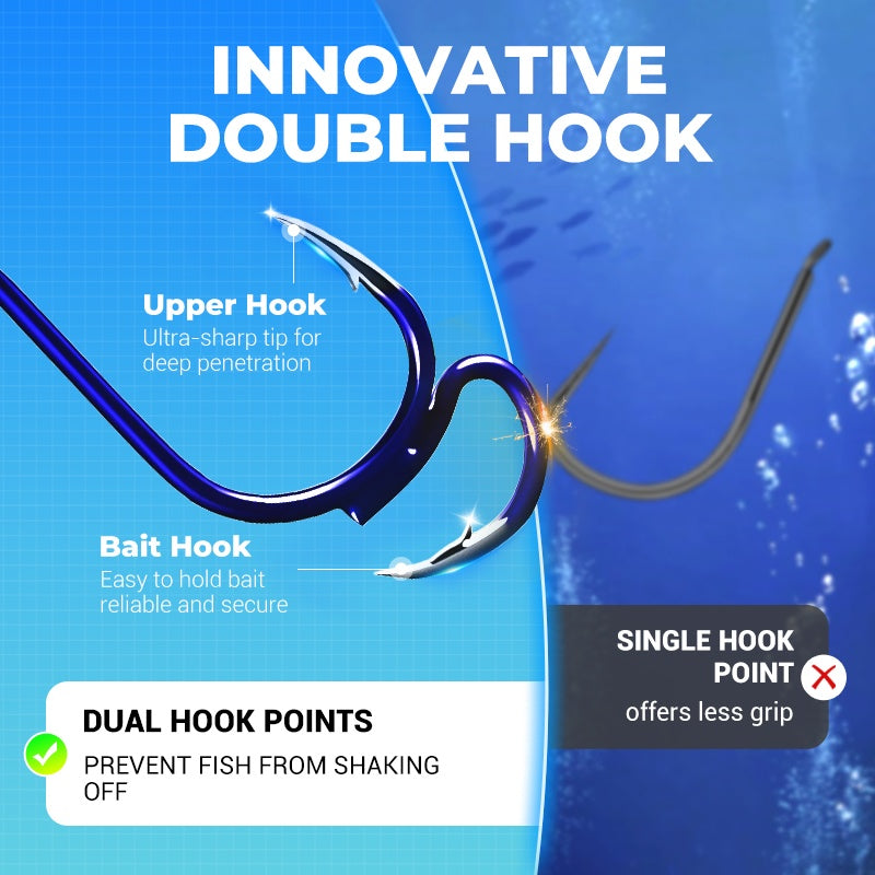 🔥 Nouveauté tendance ❤️‍🔥 Doubles hameçons classiques ultra-tranchants