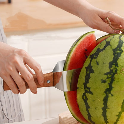 🔥 PROMO LIMITÉE 50% DE RÉDUCTION ! 🍉 Coupe-Pastèque Multifonction en Acier Inoxydable – Design Triangle, Capuchon de Protection ✂️