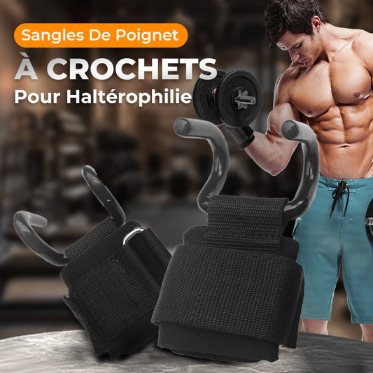 💎 49% DE RÉDUCTION ! 💎 Sangles de Poignet Robustes à Crochets pour Haltérophilie – Prise Ultrasécurisée, Confort Maximal & Support Musculaire Intensif