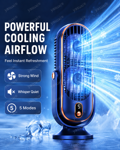 Ventilateur de bureau portable avec 5 vitesses