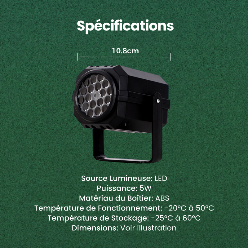 🎄 Promotion Exceptionnelle de Noël🎁Projecteur rotatif LED avec motifs de Noël