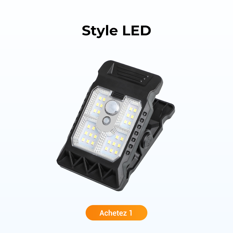 Lampe Solaire à Clip Extérieur avec Détecteur de Mouvement