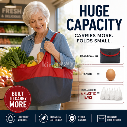 📢📢 50 % DE RÉDUCTION !! ⏰ Sac de courses pliable écologique – Grande capacité