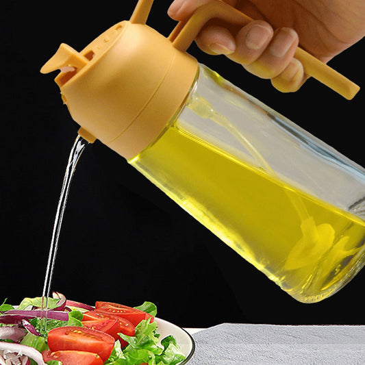 Vaporisateur et Distributeur d'Huile 2-en-1 en Verre
