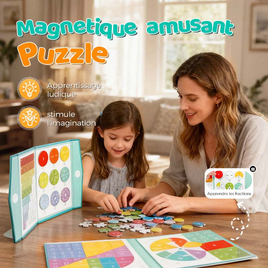 🏆VENTE DU DERNIER JOUR 50 % DE RÉDUCTION💖Puzzle de livre de fractions magnétiques pour enfants