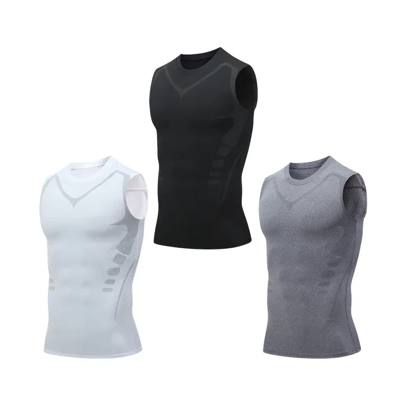💪50% DE RÉDUCTION ! 🎉Gilet sculptant ionique Slimoly® – Compression et rafraîchissement – Remodelage du corps et sans manches – Invisible sous les vêtements 🕶️