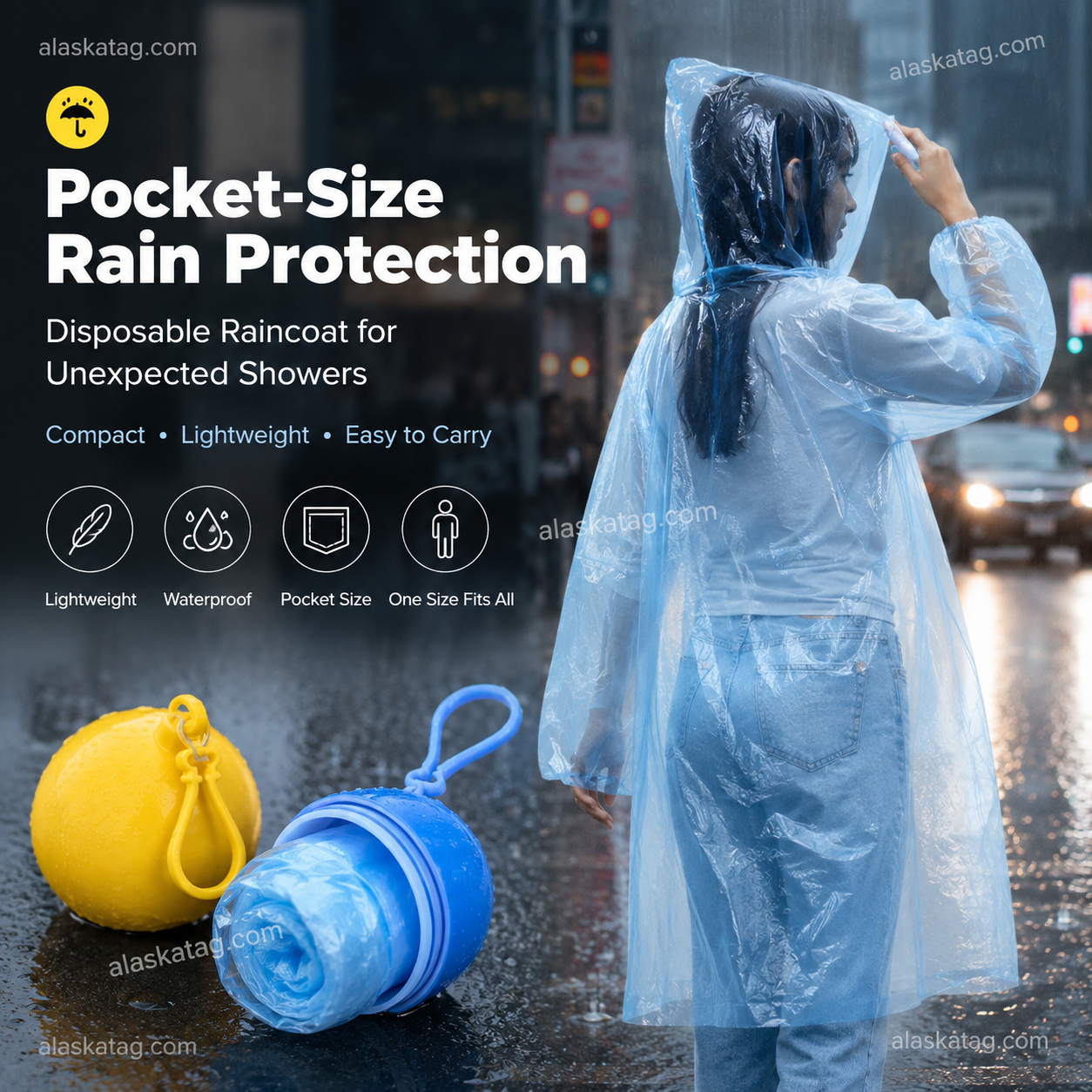 🌧️ Imperméable jetable de poche pour les averses inattendues