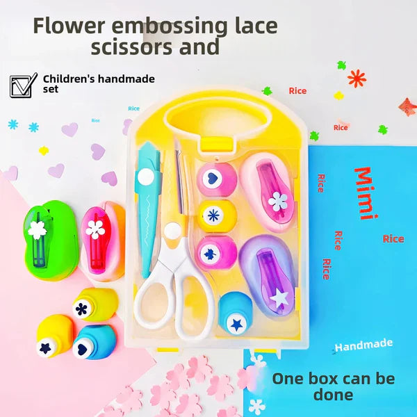 🎨 50% DE RÉDUCTION ! ✨ Kit Créatif de Perforatrices DIY pour Enfants - Crée des Formes Mignonnes🎁📏