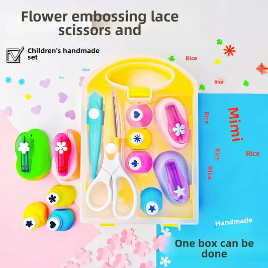 🎨 50% DE RÉDUCTION ! ✨ Kit Créatif de Perforatrices DIY pour Enfants - Crée des Formes Mignonnes🎁📏