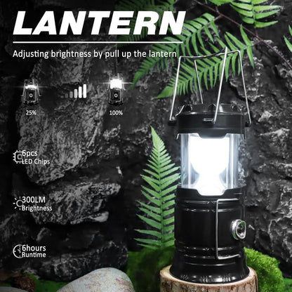 💡 Lanterne de camping solaire pliable