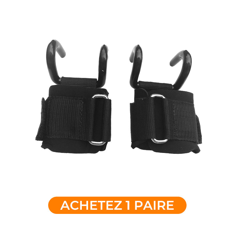 🔥Réduction limitée à 49%🔥Sangles de Poignet Robustes à Crochets pour Haltérophilie