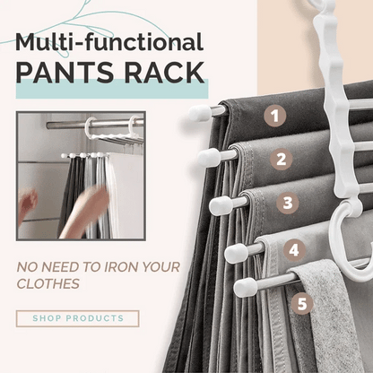 👖 ACHETEZ 2, RECEVEZ 3 ! ✨ Porte-Pantalons Multifonctionnel – Gain de Place et Pratique 🌟