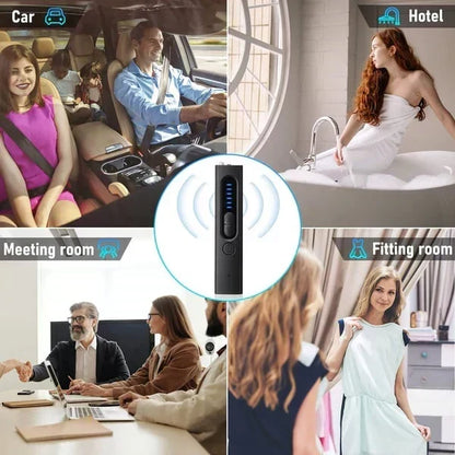 🥳 VENTE FLASH 2026 🥳 🏨 –50 % ! Détecteur anti-espion – 5 modes de détection, sensibilité réglable sur 6 niveaux. Détecte les caméras cachées, les micros et les traceurs GPS. Restez en sécurité à l'hôtel, en voiture ou en cabine d'essayage ! 🌟💪