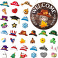 ⏰ Enseigne de Bienvenue Interchangeable avec Vache Highland Avec aimants saisonniers, chapeaux amovibles et accessoires