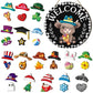 ⏰ Enseigne de Bienvenue Interchangeable avec Vache Highland Avec aimants saisonniers, chapeaux amovibles et accessoires