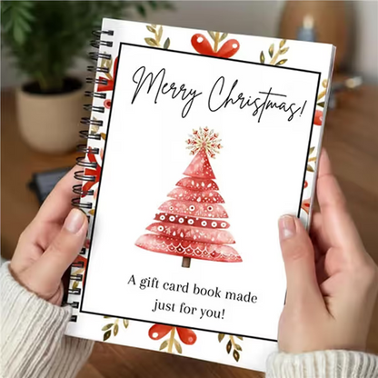 🔥🎁50 % DE RÉDUCTION !!! - Prêt pour Noël ! 🎅 Carnet de cartes-cadeaux de Noël - 👍 Carnet de cartes-cadeaux de Noël à reliure spirale à faire soi-même
